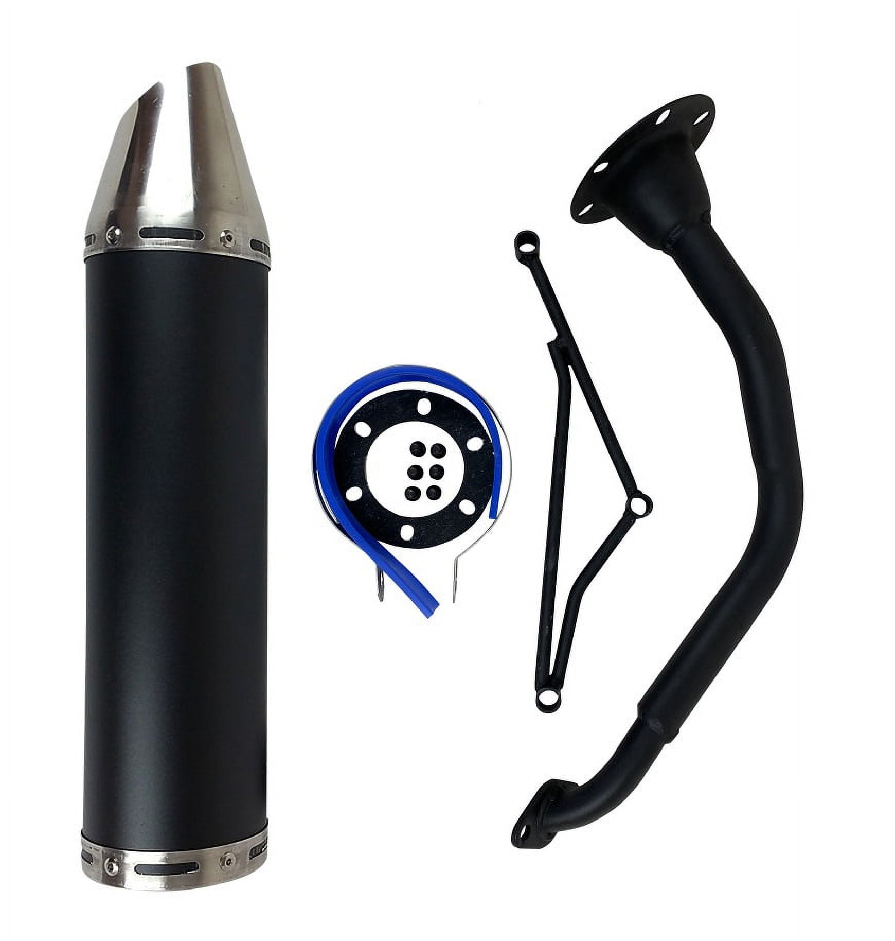 Fixrightpro High Flow 150cc Scooter Moped Exhaust, Motorcycle Parts, Black, 18"