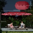 thumbnail image 3 of Outsunny Double-Sided Sun Umbrella Garden Parasol Patio Sun Shade Outdoor, 3 of 10