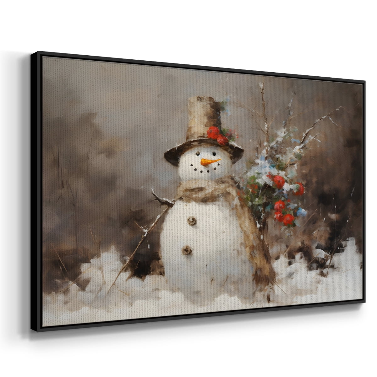 Vintage Landscape-CLXVII By Wexford Home Framed in Black Wood Gallery Wrapped Canvas 17 in. x 25 in.