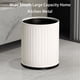 thumbnail image 2 of Kearding Cubo de basura de basura de acero inoxidable de doble capa de repuesto de boca ancha de gran capacidad para el hogar y la cocina Suministros de limpieza para el hogar 14L Tipo 2 Blanco, 2 of 6