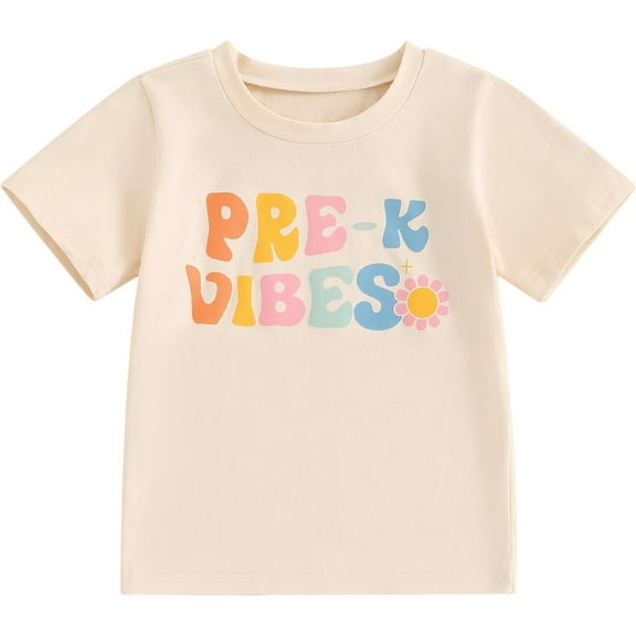 XIMIN Kids Toddler Boys Girls First Day of School Shirt in My Pre School Era Back to School Kindergarten T-Shirt To School Student T-Shirt