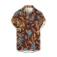 thumbnail image 2 of Yieetim Hawaiian Shirts For Men, Summer Short Sleeve Small V-Neck Button Down , Quickly Dry Vintage Print Short Sleeve Shirts, Tropical Holiday Beach Stylish, Board Shirts For Surfing M, 2 of 7