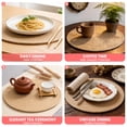 thumbnail image 7 of Garvee Set of 8 Round Jute Placemats 12 Inch Handwoven Natural Jute Table Mats, Rustic Farmhouse Table Decor for Dining Table, Kitchen, Wedding, Holiday Party, 7 of 7