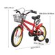 thumbnail image 5 of HONITANO Bicicleta Infantil con Ruedas de Apoyo y Cesta para Niños de 6 a 8 Años en Color Rojo, 5 of 9
