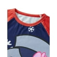 thumbnail image 5 of Christmas Family Pajamas Matching Set, Snowman Print Long Sleeve T-shirt with Pants Sleepwear Loungewear, 5 of 10