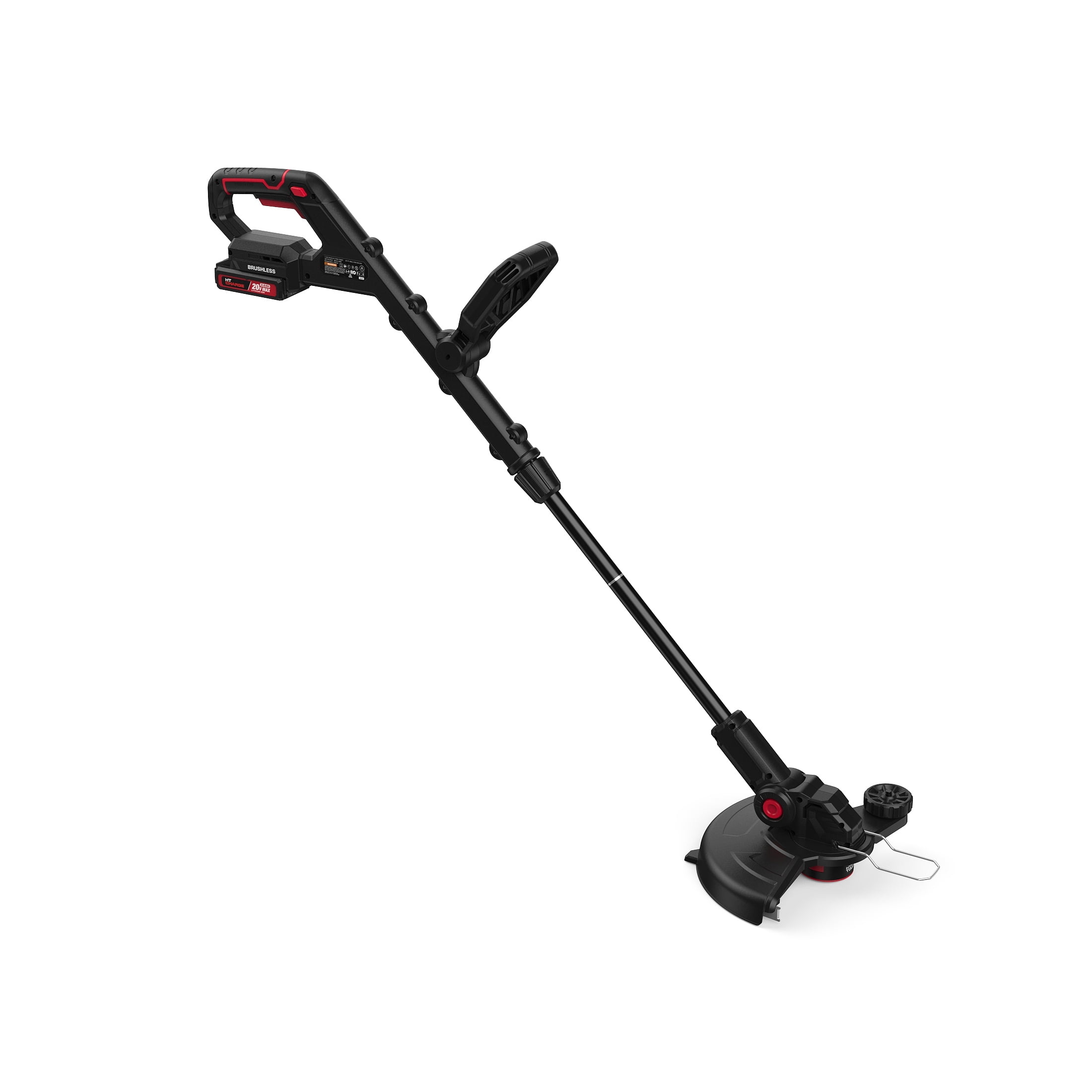 Hyper Tough 20V Max Brushless Cordless 12 in String Trimmer with 2.0Ah Battery and Charging Cable