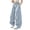 A-Blue105, variant on Hiijoy Girls Wide Leg Pants Casual High Rise Pants Kids Summer Elastic Waist Trousers