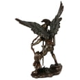 thumbnail image 4 of Veronese 9.5 Inch Archangel Saint Uriel with Crossbow Statue Sculpture Bronze Color Angel, 4 of 4