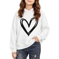 thumbnail image 2 of Abtuhar Fall Hooded Pullover Sweatshirt for Kids Girls Solid Long Sleeve Tops for 1-10 Years, 2 of 5