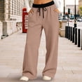 thumbnail image 6 of EnJoCho Girls Wide Leg Sweatpants - Summer Drawstring Elastic Waist School Joggers for Kids Girls , Back-to-School Casual Unifor𝗆 Pants for Daily Classroom and Travel Wear, 6 of 7