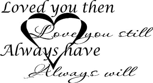 Loved You Then, Love You Still, Always Have, and Always Will, Love ...