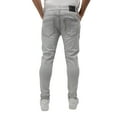 thumbnail image 3 of RAW X Men's Skinny Fit Biker Jean, Comfy Flex Stretch Moto Wash Rip Distressed Denim Jeans Pants, Grey - 91281, 38W X 32L, 3 of 8
