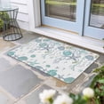 thumbnail image 2 of Ocean Coastal Doormat Outdoor Entrance 18"x30", Nautical Starfish Conch Seashells Coral Absorb Moisture Dirt Door Mats, Non-Slip Rubber Backing Floor Mats Indoor, Low-Profile Front Door Rugs, 2 of 9