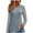 Gray, variant on Loopsun Womens Winter Tops, Long Sleeve T Shirts for Women, Women's Fashion Solid Color Block Round Neck Long Sleeve T-shirt Button Pullover Top Navy, S