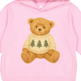 thumbnail image 3 of Inktastic Vintage Teddy Bear in Sweater with Christmas Trees Toddler Hoodie, 3 of 4
