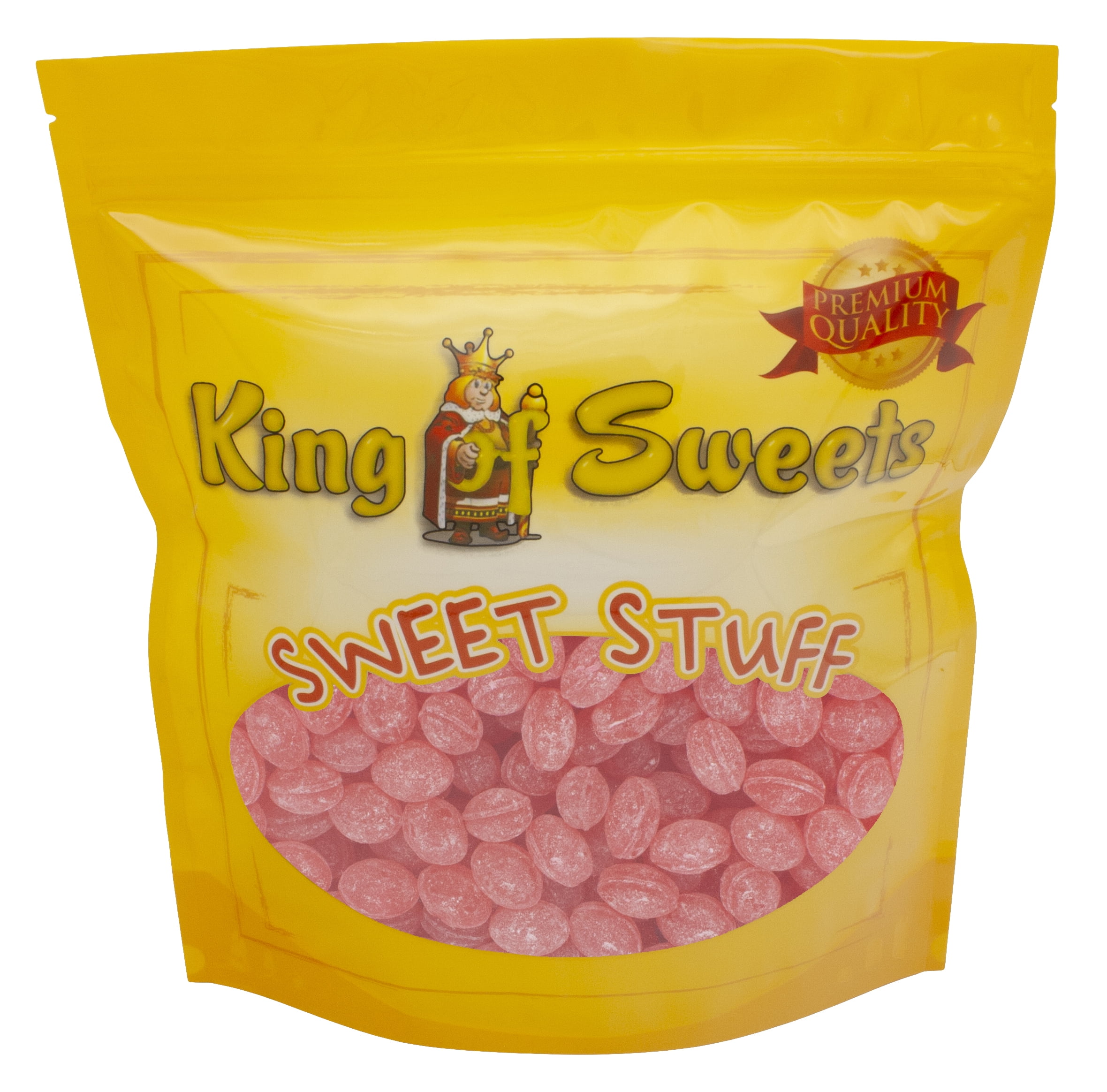 Claey's Peppermint Sanded Drops 5 Pounds Old-Fashioned Hard Candy in a Resealable King of Sweets Bag