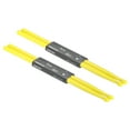 thumbnail image 1 of Baquetas de nylon Uxcell 5A con mango antideslizante para adultos, instrumentos musicales de percusión, color amarillo, 2 pares, 1 of 7