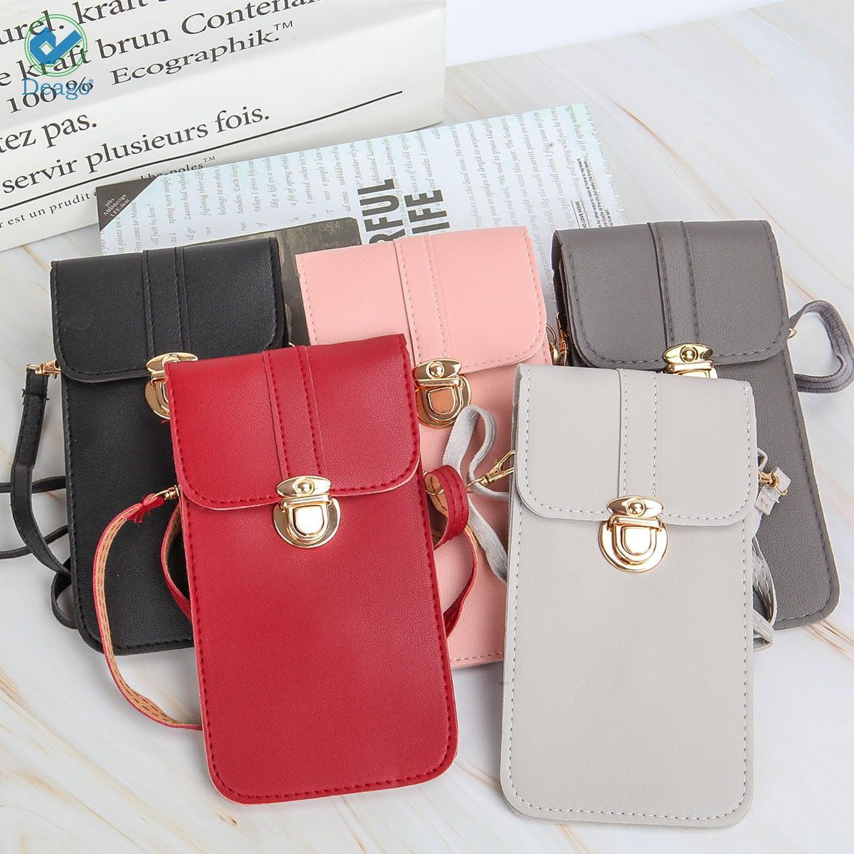 Dropship Women Bags Touch Screen Mobile Phone Bag Leather Wallets Handbag  Mini Strap Crossbody Shoulder Bag Small Purse Bag Bolsas to Sell Online at  a Lower Price | Doba