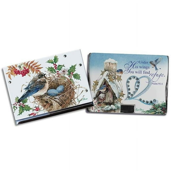 Lissom Design  2 Piece Snow Bird Compact Mirror Set