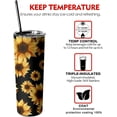 thumbnail image 2 of Sunflower Tumbler Sunflower Gifts For Women Sunflowe Cup Cute Coffee Tumbler Sunflower Mug 20 Oz Vacuum Insulated Stainless Steel Bottle Travel Mug Coffee Cup Water Wine Gifts to Daughter Friend Mom, 2 of 7