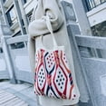 thumbnail image 1 of Sac Fourre-Tout d'Épaule en Tricot Mode Femme Boho Crochet Magasinage Sac à Main Porte-Monnaie, 1 of 7