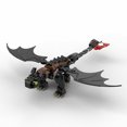 thumbnail image 2 of Toothless Night Light Fury Dragon Building Blocks Set MOC Bricks Educational Toy 233pcs Black, 2 of 9