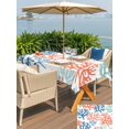thumbnail image 6 of 52x70 Inch Outdoor Tablecloth with Umbrella Hole Zipper Rectangle Orange Blue Coral Rectangular Tablecloths Outside Waterproof Green Gradient Coastal Ocean Color Patio Table Cover for Picnic Party, 6 of 8