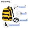 thumbnail image 4 of Yiaed Bee Stripe Print Backpack, Premium Laptop Backpack, Travel Backpack for Women, Lightweight Backpacks, Comfortable Back Pack-Small, 4 of 5
