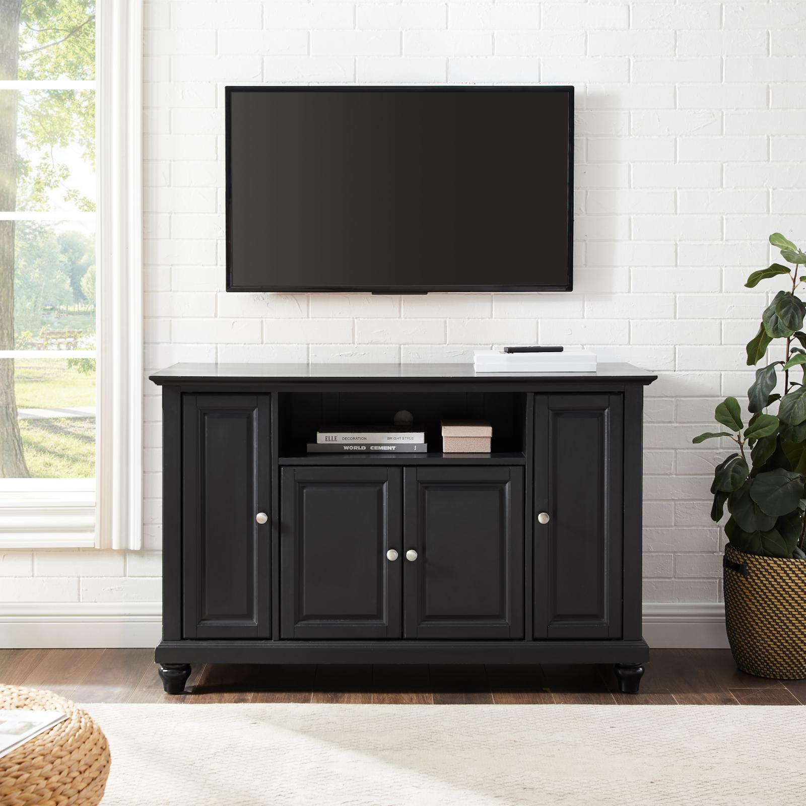 CAMBRIDGE 48" TV STAND IN BLACK FINISH - image 4 of 11