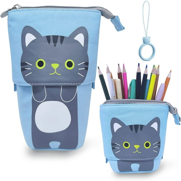Lindoestuchedelápicesretráctilbolsadelápicesbolsadealmacenamientolonacolorcremalleraverticalpop-upportalápicesgato Zhivalor WRMH-1126-1