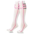 thumbnail image 3 of TeeHee Breast Cancer Awareness Cotton Knee High Socks for Women 3-Pack (Basic), 3 of 4