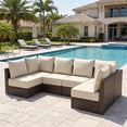 thumbnail image 5 of NeoNubo Outdoor Deep Seat Cushion, 22 x 24 x 6 inch for Patio Furniture, Waterproof Fade & Weather Resistant for Wicker Chair, Sofa, Couch, 5 of 10
