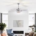 thumbnail image 4 of Shelby 52 in. 3-Light Indoor Chrome Finish Ceiling Fan with Light Kit, 4 of 5