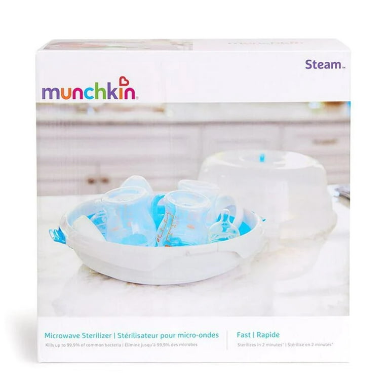Munchkin® Esterilizador de botellas para microondas Steam™, color blanco