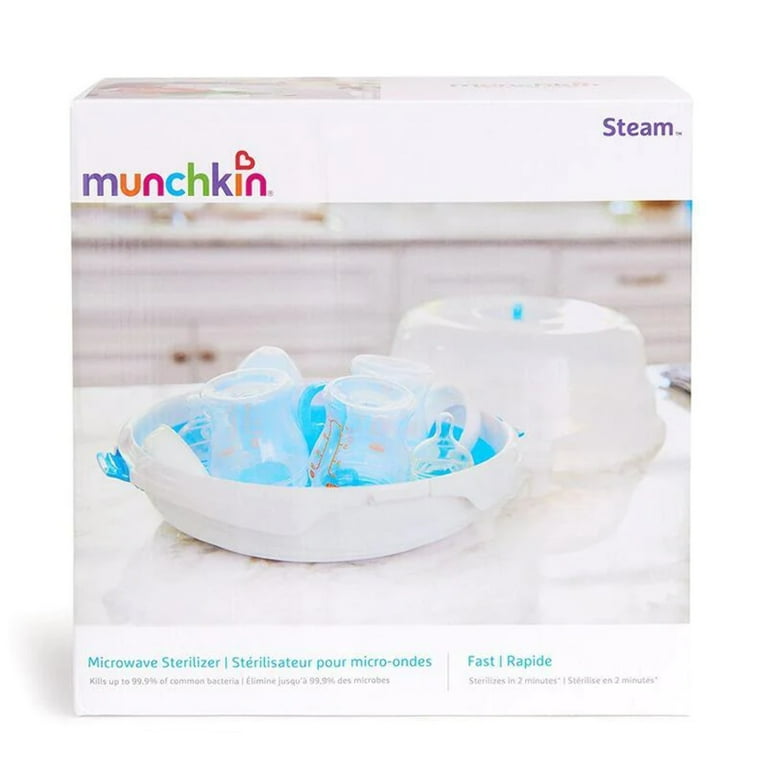 Munchkin® Esterilizador de botellas para microondas Steam™, color blanco