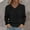 Black, variant on Oplxuo Women's Eyelet Embroidery Fashion Tees, Long Sleeve Ruched V-Neck Casual Shirts Ruffle Hem Breathable Blouses