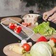 thumbnail image 3 of 1 canasta de drenaje de acero inoxidable engrosada, canasta de frutas y verduras, canasta de drenaje multiusos para cocina casera (tamaño S, 31x12x5.5cm), 3 of 7