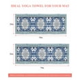 thumbnail image 6 of Blue Boho Yoga Towel for Hot Yoga Non Slip, Farmhouse Bohemian Medallion Oriental Flower Yoga Mat Towel Absorbent Yoga Sweat Towels Microfiber Hot Yoga Blanket for Bikram Pilates 26"x70", 6 of 7