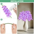 thumbnail image 4 of Uxcell 3-Pack Artificial Orchid Flowers 9 Large Petals 37 Inch Faux Phalaenopsis Silk Bouquets Lilac Fake Orchids for Home/Wedding, 4 of 6