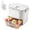 B, variant on Lypsnake 2-in-1 Large Capacity Ice Maker & Storage Bin,Handled Press Type Ice Cube Tray with Leakproof Lid, Multifunctional Ice Storage Bin for Freezer Home Bar