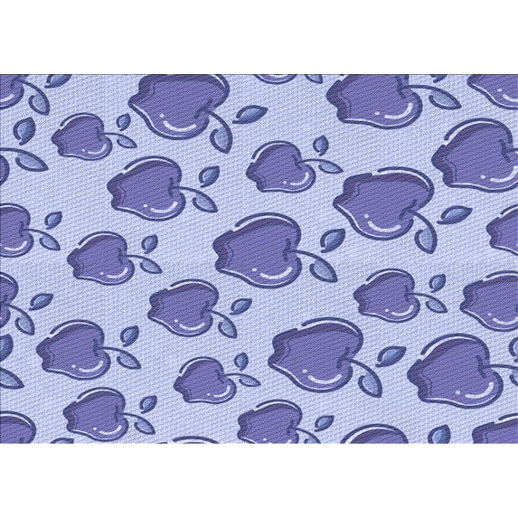Ahgly Company Machine Washable Indoor Rectangle Transitional Periwinkle Purple Area Rugs, 2' x 3'