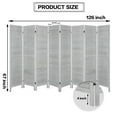 thumbnail image 7 of Ecomex 8 Panels Louver-Design Wood Room Divider Folding Screen (White), 7 of 7