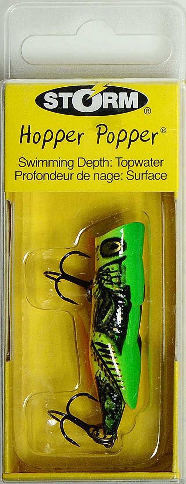 Storm Hopper Popper Topwater Fishing Lure 1.5" 1/16 oz Fire Tiger