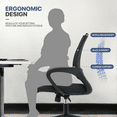 thumbnail image 5 of MoNiBloom Office Chair Mid Back Swivel Lumbar Support Desk Chair, Height Adjustable Ergonomic Mesh Computer Chair with Armrest, Black, 5 of 11