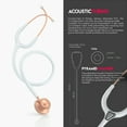 thumbnail image 2 of MDF Acoustica® Lightweight Dual Head Stethoscope (MDF747XP) - Glossy Rose Gold and White, 2 of 10