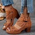 thumbnail image 2 of Womens Sandals Dressy Ankle Strap Block Heels For Women Classic Chunky Heels For Work, 2 of 9