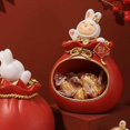 thumbnail image 4 of facefd Rabbit Resin Statue Figurine Sculptures Jewelry Rabbit Basket Storage Box Candy Bedroom Storage Box, 4 of 9