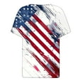 thumbnail image 4 of Save On Plus Size Tee Shirts for Womens,Summer Womens 4Th of July Summer Tops American Flag Graphic Tee Shirts Henley Neck Tee 3/4 Sleeve Tops Front Button-Up Blouses Trendy Summer Outfits, 4 of 5
