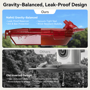 Nafnti Hummingbird Feeder with Camera, Smart Bird Feeder with 3K HD Video, AI Identify 300+ Species, Solar Powered Wireless Outdoor Bird Camera, IP65 Waterproof, for Bird Watching Gift