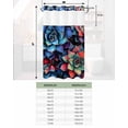 thumbnail image 6 of No Hook Shower Curtains with Snap in Liner, Blue Red Succulent Waterproof Fabric Shower Curtain, Abstract Retro Botanical Double Layers & See-Through Top Window Bathroom Curtains 36''x72'', 6 of 6